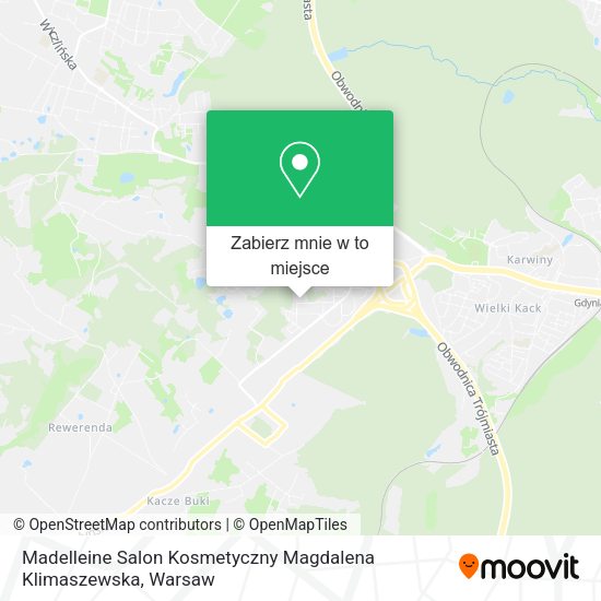 Mapa Madelleine Salon Kosmetyczny Magdalena Klimaszewska