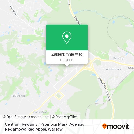 Mapa Centrum Reklamy i Promocji Marki Agencja Reklamowa Red Apple
