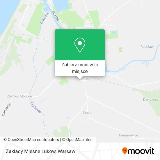 Mapa Zaklady Miesne Lukow