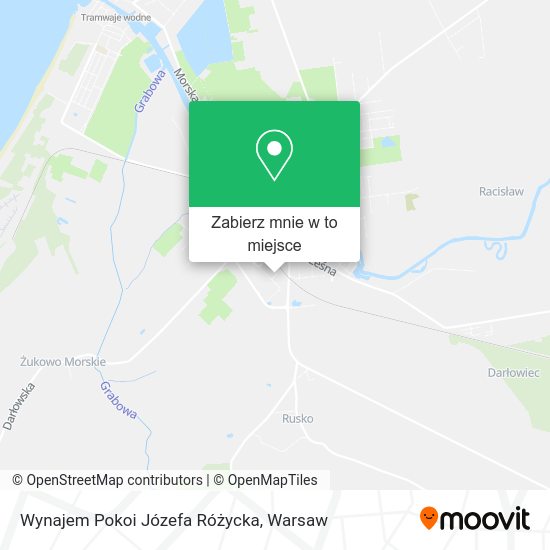 Mapa Wynajem Pokoi Józefa Różycka