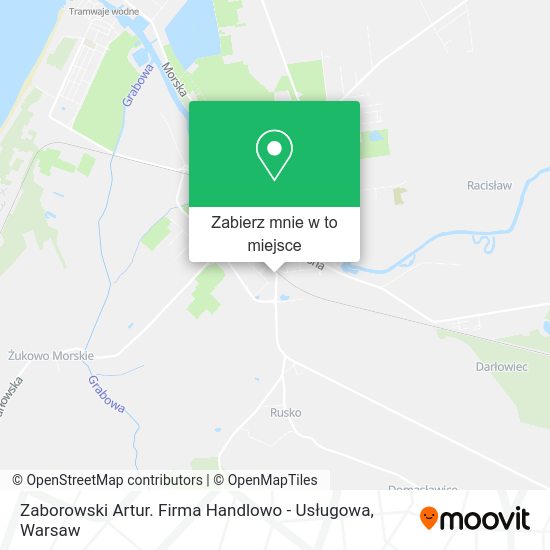 Mapa Zaborowski Artur. Firma Handlowo - Usługowa