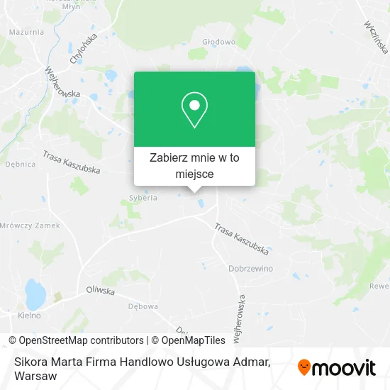 Mapa Sikora Marta Firma Handlowo Usługowa Admar