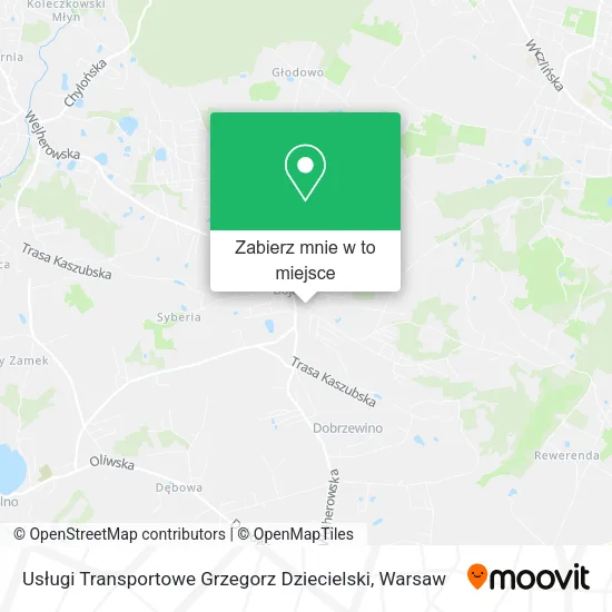Mapa Usługi Transportowe Grzegorz Dziecielski