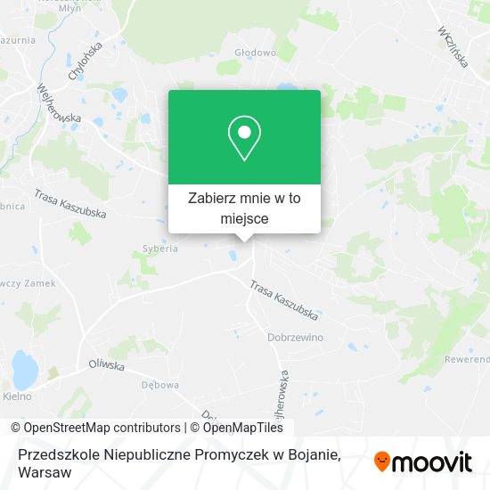 Mapa Przedszkole Niepubliczne Promyczek w Bojanie