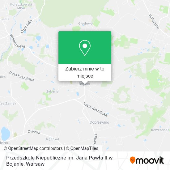 Mapa Przedszkole Niepubliczne im. Jana Pawła II w Bojanie