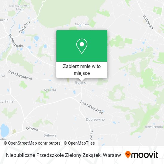 Mapa Niepubliczne Przedszkole Zielony Zakątek