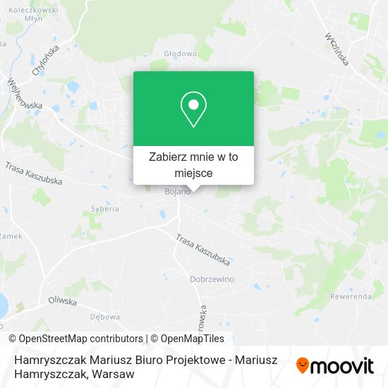 Mapa Hamryszczak Mariusz Biuro Projektowe - Mariusz Hamryszczak