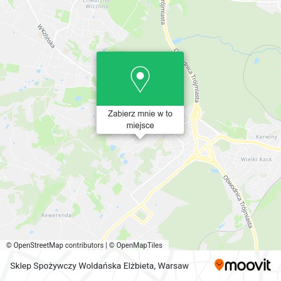 Mapa Sklep Spożywczy Woldańska Elżbieta