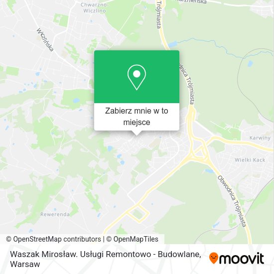 Mapa Waszak Mirosław. Usługi Remontowo - Budowlane