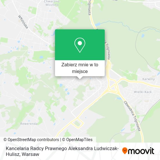 Mapa Kancelaria Radcy Prawnego Aleksandra Ludwiczak-Hulisz