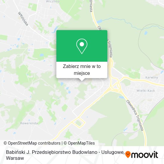 Mapa Babiński J. Przedsiębiorstwo Budowlano - Usługowe