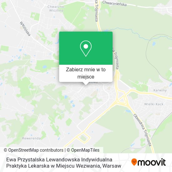 Mapa Ewa Przystalska Lewandowska Indywidualna Praktyka Lekarska w Miejscu Wezwania