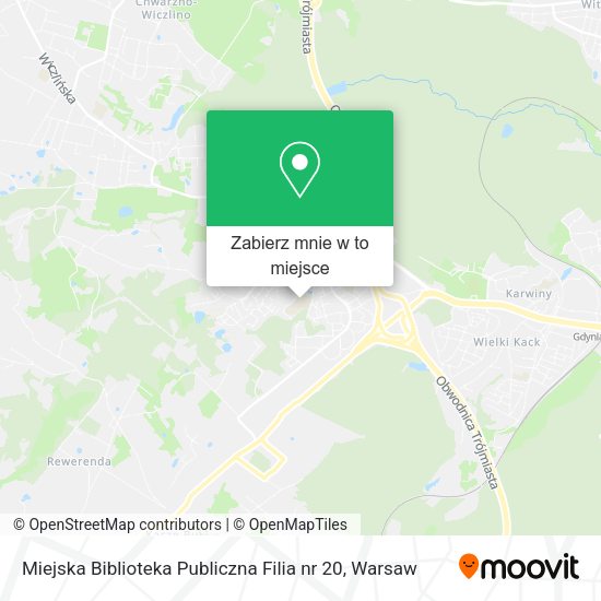 Mapa Miejska Biblioteka Publiczna Filia nr 20