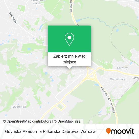 Mapa Gdyńska Akademia Piłkarska Dąbrowa