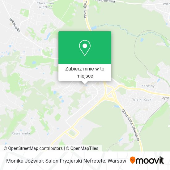 Mapa Monika Jóźwiak Salon Fryzjerski Nefretete