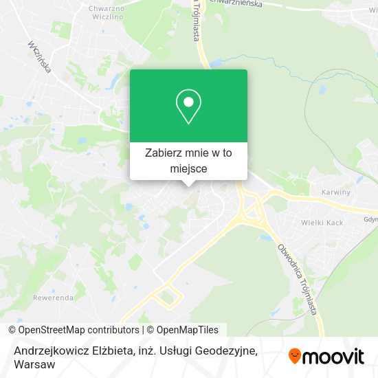 Mapa Andrzejkowicz Elżbieta, inż. Usługi Geodezyjne