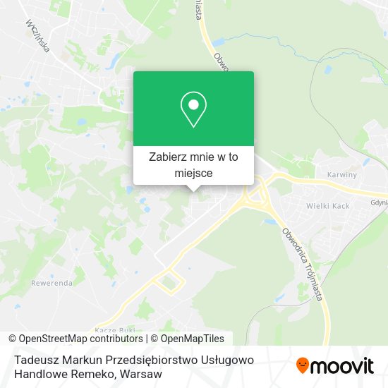 Mapa Tadeusz Markun Przedsiębiorstwo Usługowo Handlowe Remeko