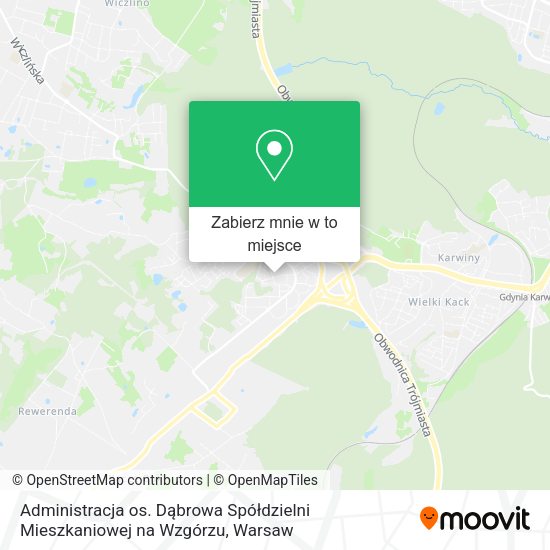 Mapa Administracja os. Dąbrowa Spółdzielni Mieszkaniowej na Wzgórzu