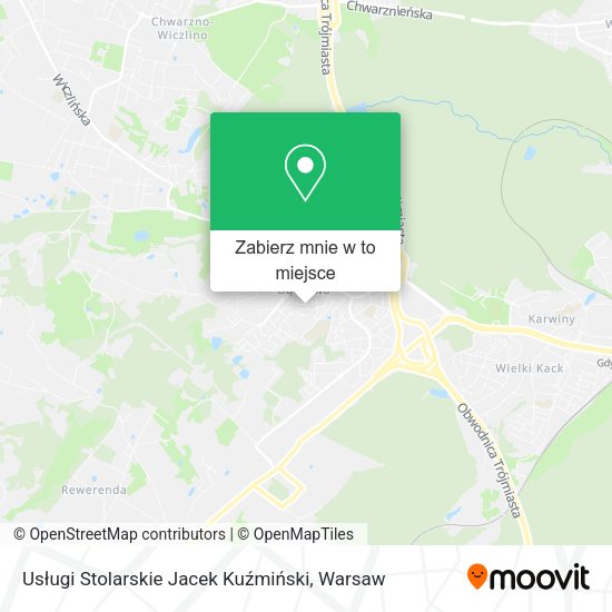 Mapa Usługi Stolarskie Jacek Kuźmiński