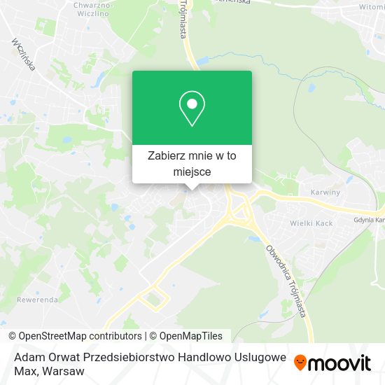 Mapa Adam Orwat Przedsiebiorstwo Handlowo Uslugowe Max