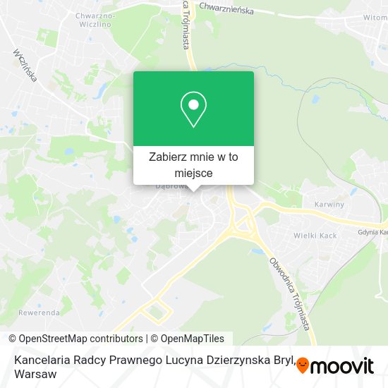 Mapa Kancelaria Radcy Prawnego Lucyna Dzierzynska Bryl