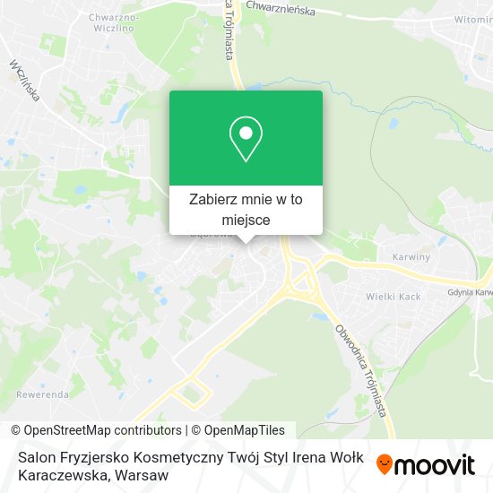 Mapa Salon Fryzjersko Kosmetyczny Twój Styl Irena Wołk Karaczewska