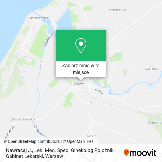 Mapa Nawracaj J., Lek. Med. Spec. Ginekolog Położnik. Gabinet Lekarski