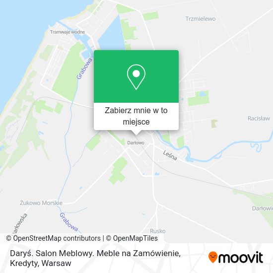 Mapa Daryś. Salon Meblowy. Meble na Zamówienie, Kredyty