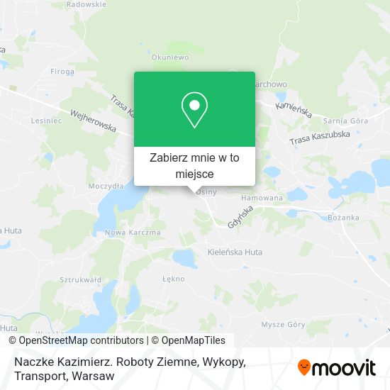 Mapa Naczke Kazimierz. Roboty Ziemne, Wykopy, Transport