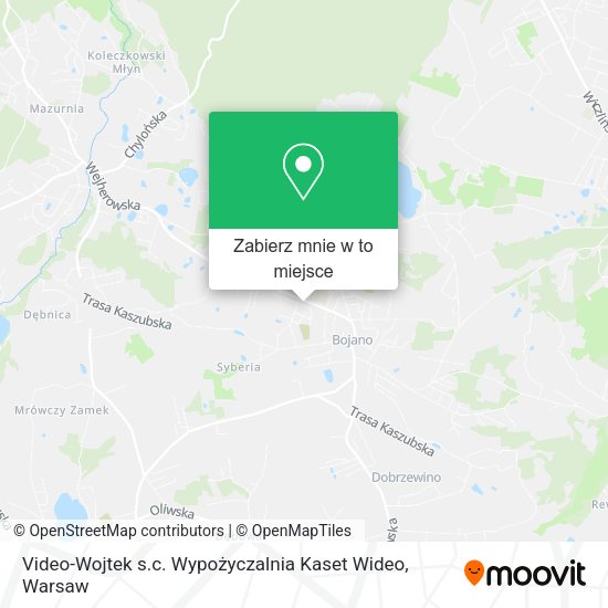 Mapa Video-Wojtek s.c. Wypożyczalnia Kaset Wideo