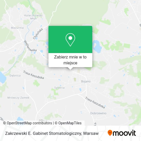 Mapa Zakrzewski E. Gabinet Stomatologiczny