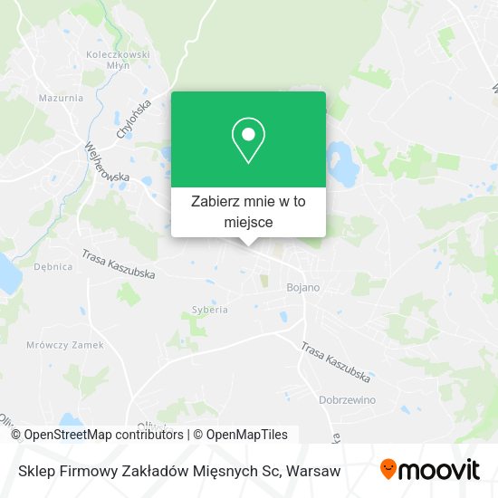 Mapa Sklep Firmowy Zakładów Mięsnych Sc