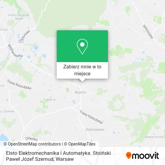 Mapa Elsto Elektromechanika i Automatyka. Stoiński Paweł Józef Szemud