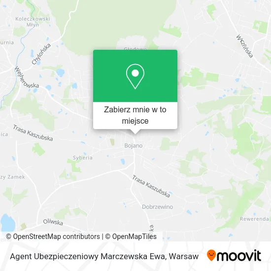Mapa Agent Ubezpieczeniowy Marczewska Ewa