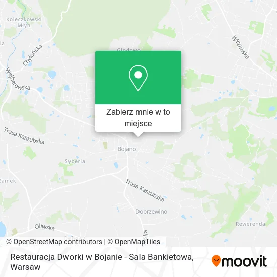 Mapa Restauracja Dworki w Bojanie - Sala Bankietowa