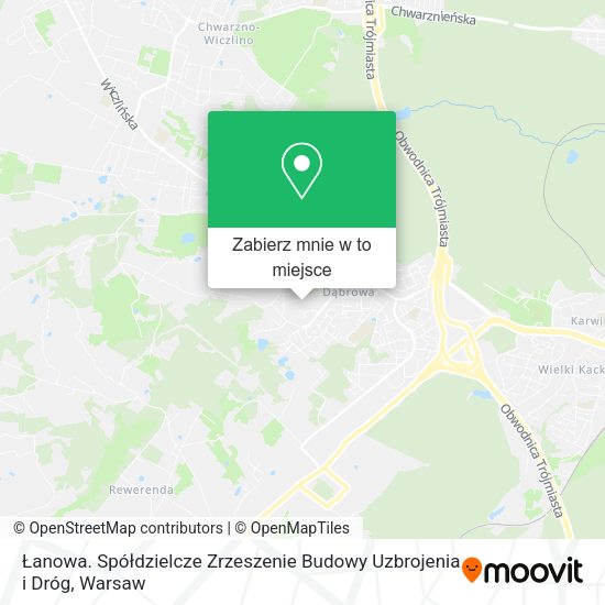 Mapa Łanowa. Spółdzielcze Zrzeszenie Budowy Uzbrojenia i Dróg