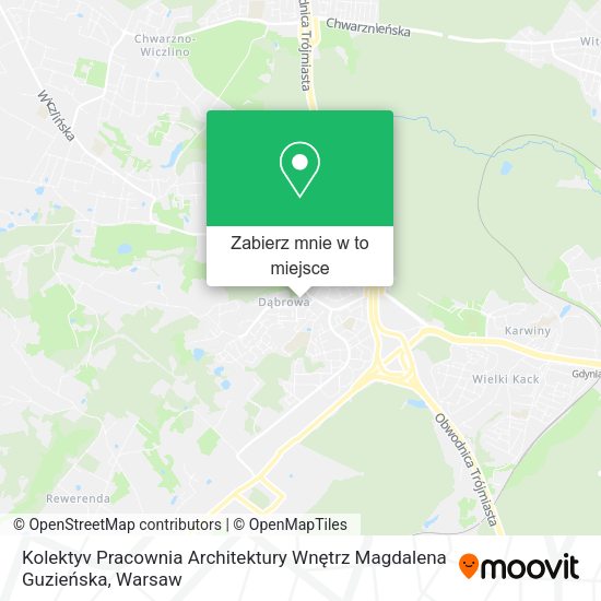 Mapa Kolektyv Pracownia Architektury Wnętrz Magdalena Guzieńska