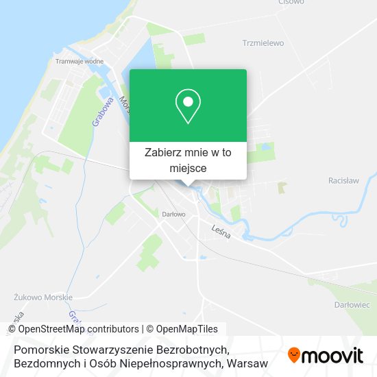 Mapa Pomorskie Stowarzyszenie Bezrobotnych, Bezdomnych i Osób Niepełnosprawnych