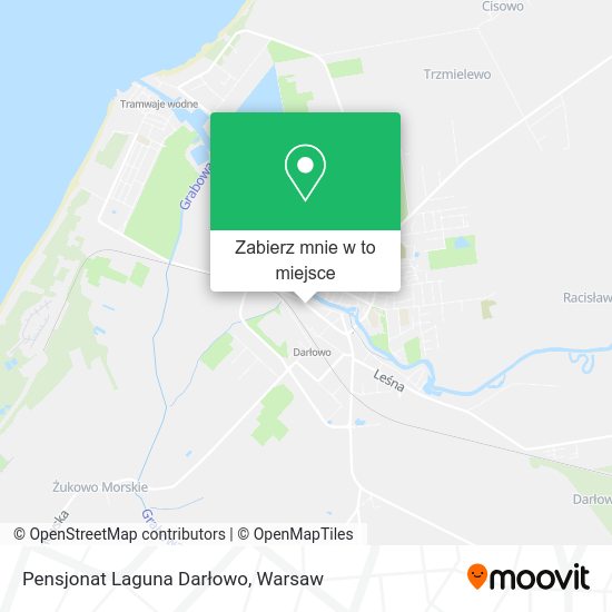 Mapa Pensjonat Laguna Darłowo