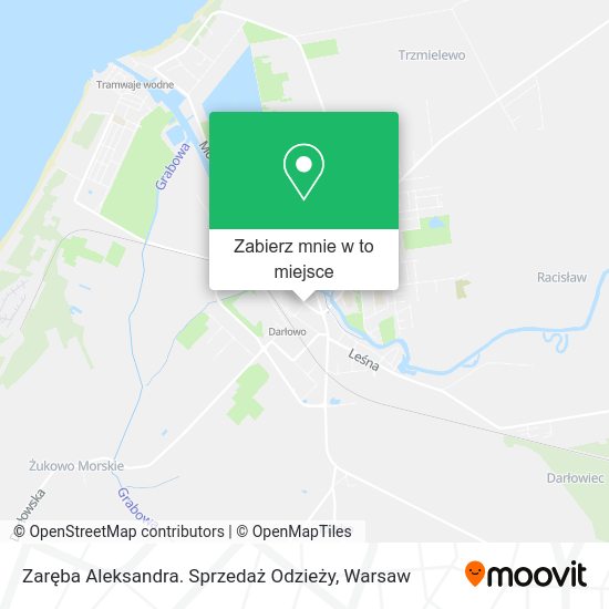 Mapa Zaręba Aleksandra. Sprzedaż Odzieży