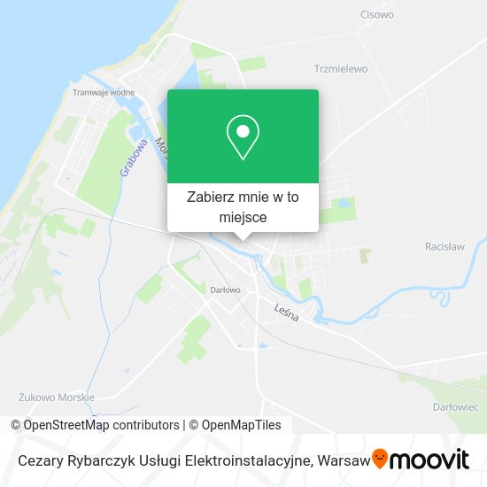 Mapa Cezary Rybarczyk Usługi Elektroinstalacyjne