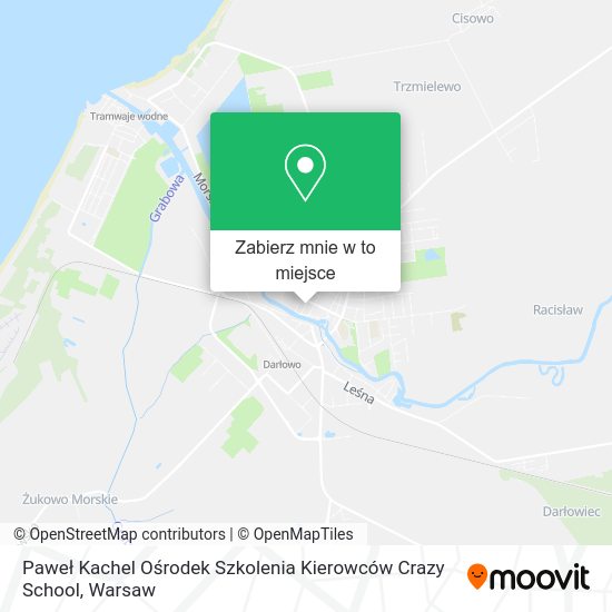 Mapa Paweł Kachel Ośrodek Szkolenia Kierowców Crazy School