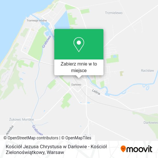 Mapa Kościół Jezusa Chrystusa w Darłowie - Kościół Zielonoświątkowy