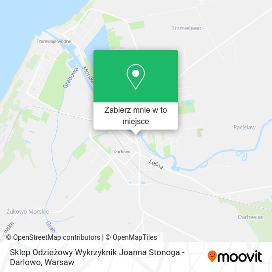 Mapa Sklep Odzieżowy Wykrzyknik Joanna Stonoga - Darlowo