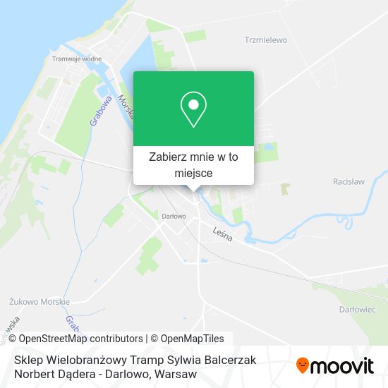 Mapa Sklep Wielobranżowy Tramp Sylwia Balcerzak Norbert Dądera - Darlowo