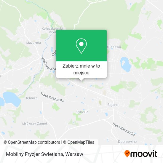 Mapa Mobilny Fryzjer Swietłana