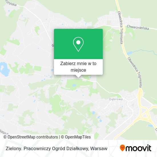 Mapa Zielony. Pracowniczy Ogród Działkowy