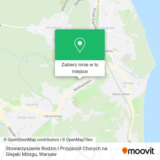 Mapa Stowarzyszenie Rodzin i Przyjaciół Chorych na Glejaki Mózgu