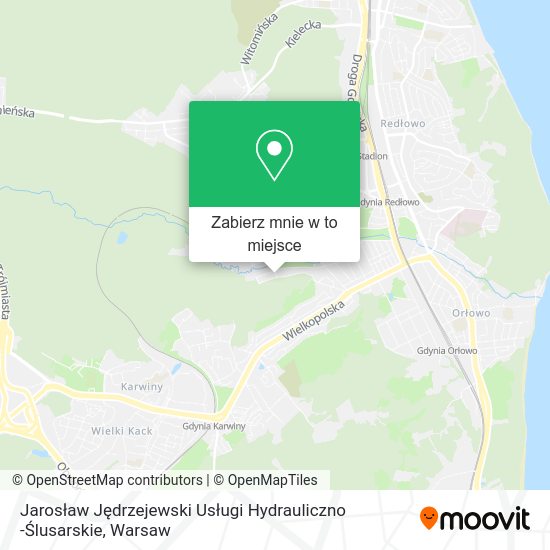 Mapa Jarosław Jędrzejewski Usługi Hydrauliczno -Ślusarskie