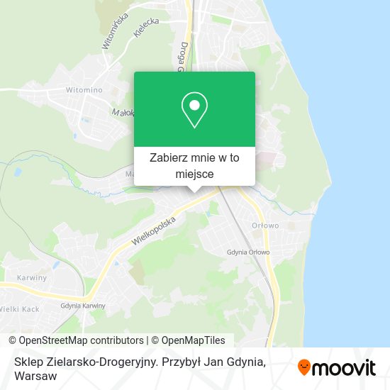 Mapa Sklep Zielarsko-Drogeryjny. Przybył Jan Gdynia